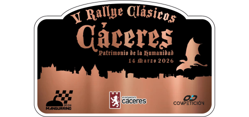 V Rallye Clásicos Cáceres 2026 - Escudo 2026 - Toda la info de Rallies de Regularidad en rallyplanner.net