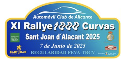 XI Rallye 1000 Curvas 2025 - Escudo 2025 - Toda la info de Rallies de Regularidad en rallyplanner.net