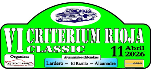 VI Criterium Rioja Classic 2026 - Escudo 2026 - Toda la info de Rallies de Regularidad en rallyplanner.net