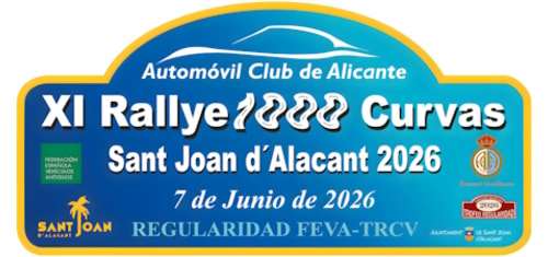 XI Rallye 1000 Curvas 2026 - Escudo 2026 - Toda la info de Rallies de Regularidad en rallyplanner.net
