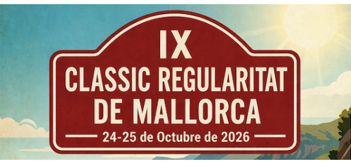 IX Clàssic Regularitat de Mallorca 2026 - Escudo 2026 - Toda la info de Rallies de Regularidad en rallyplanner.net