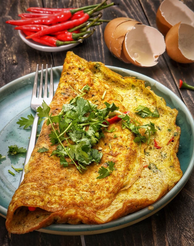 Mushroom & Onion Omelet