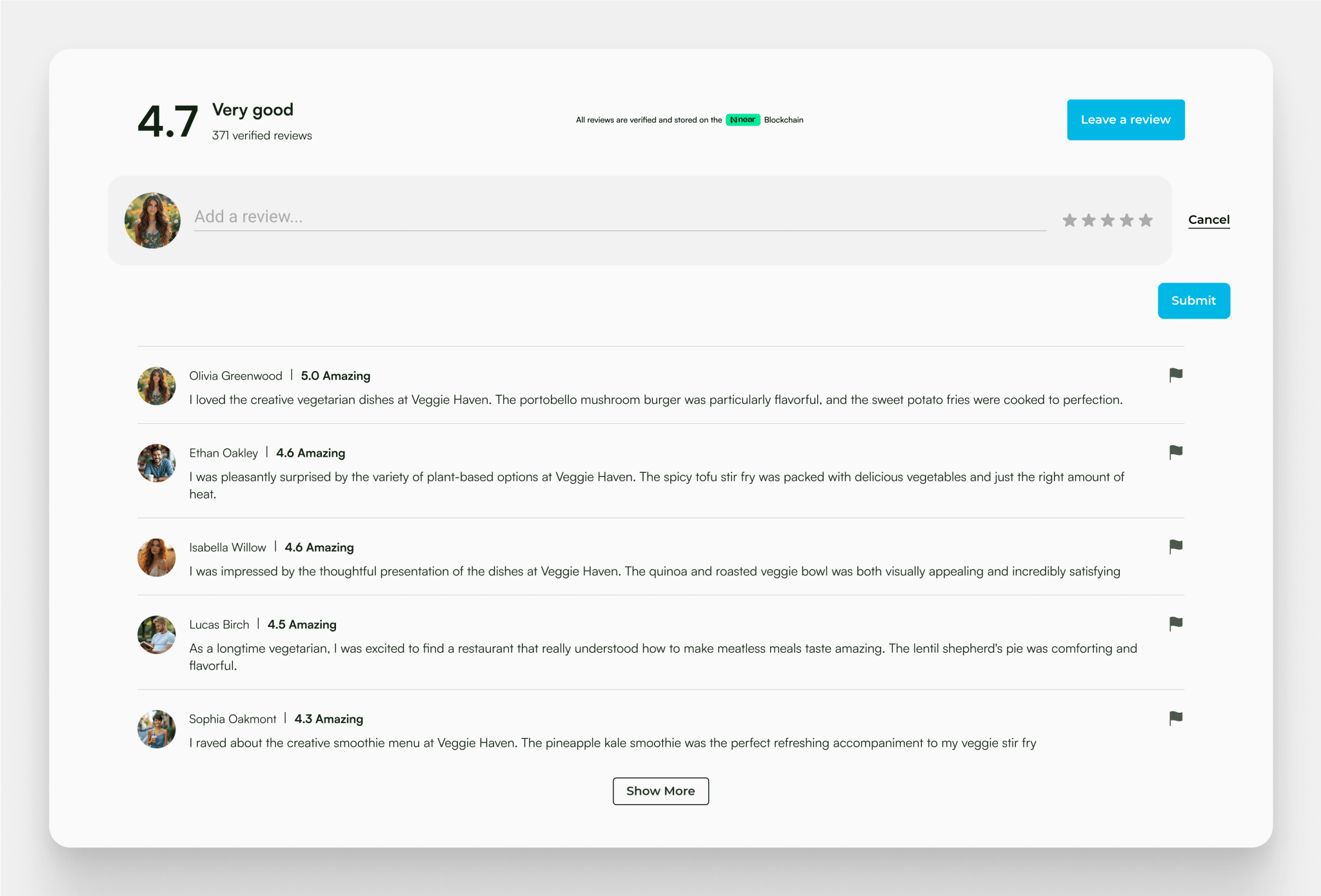 TrustyBite case study screen