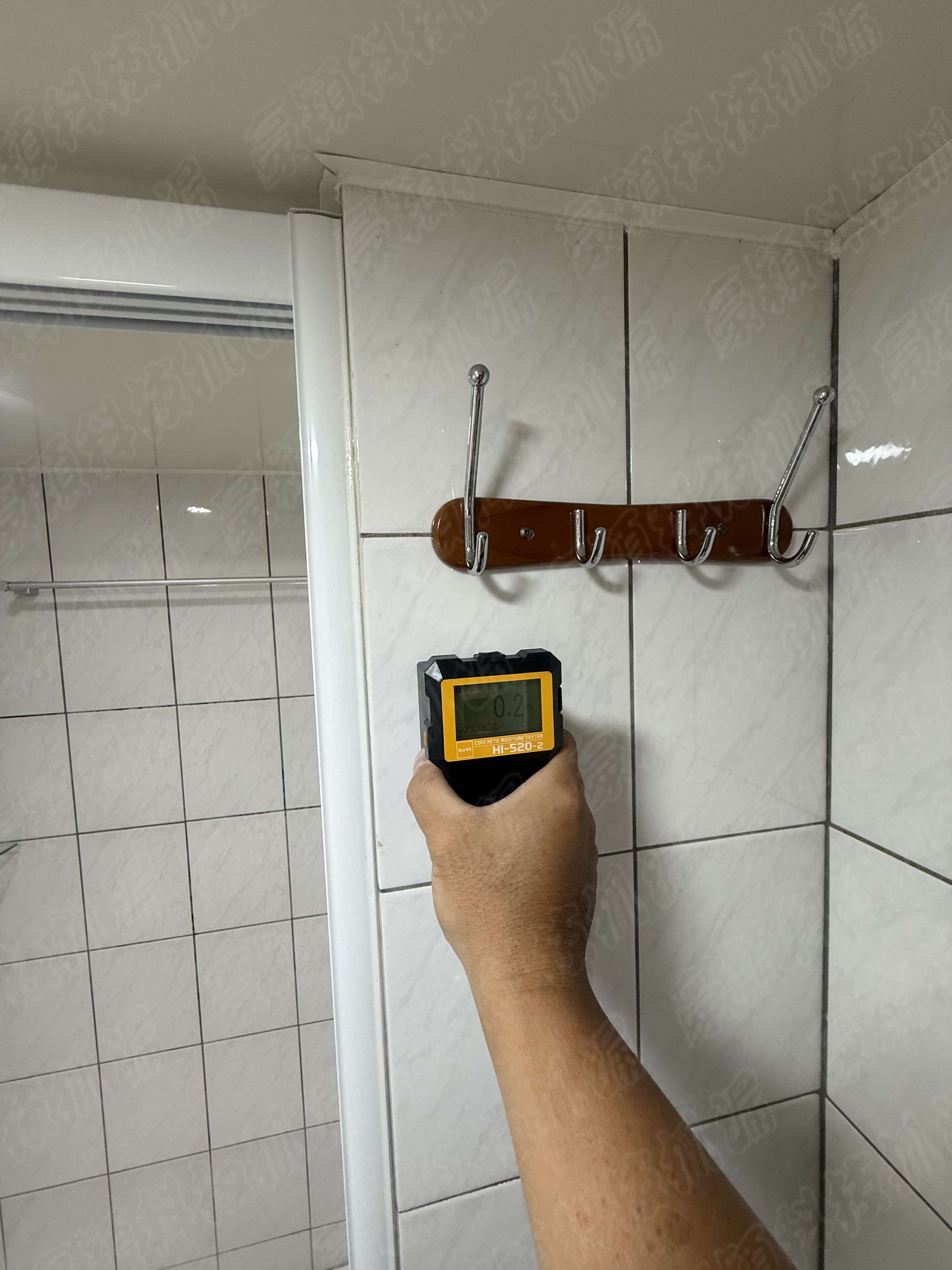 台北市濕度計檢測浴室牆面