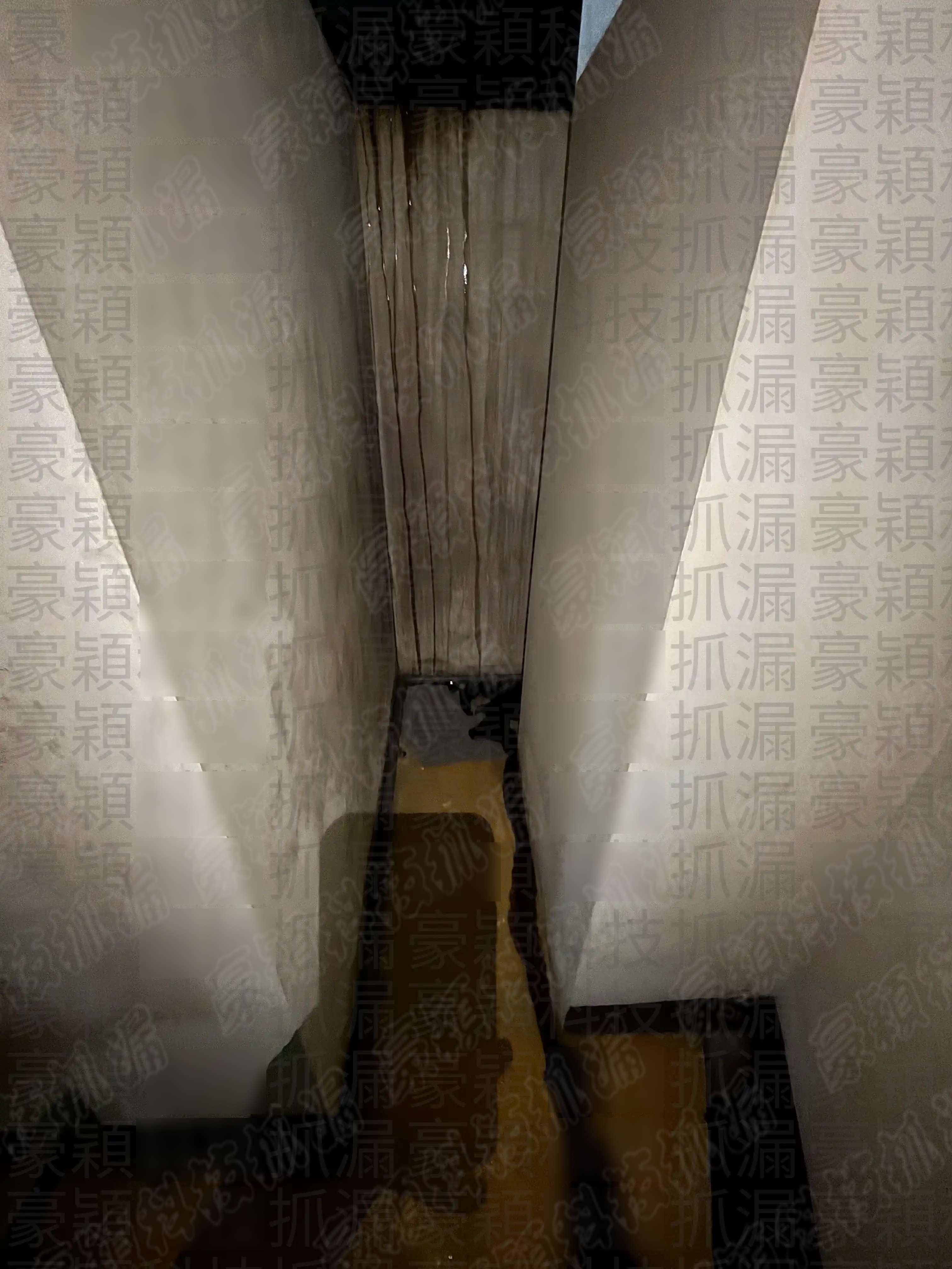 嚴重的漏水場景，拍照存證