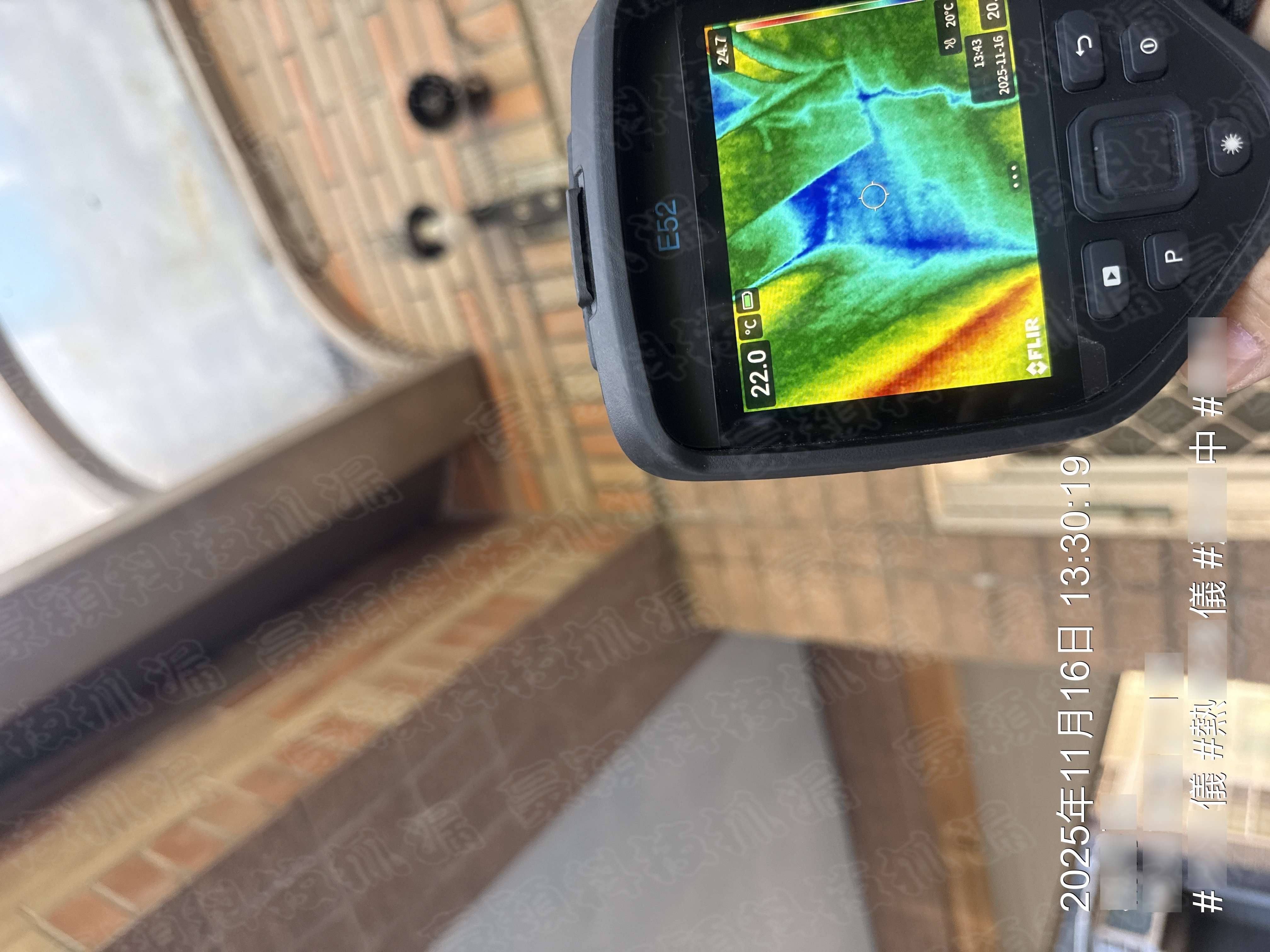 新北市蘆洲區住家漏水檢測蒐證示意圖