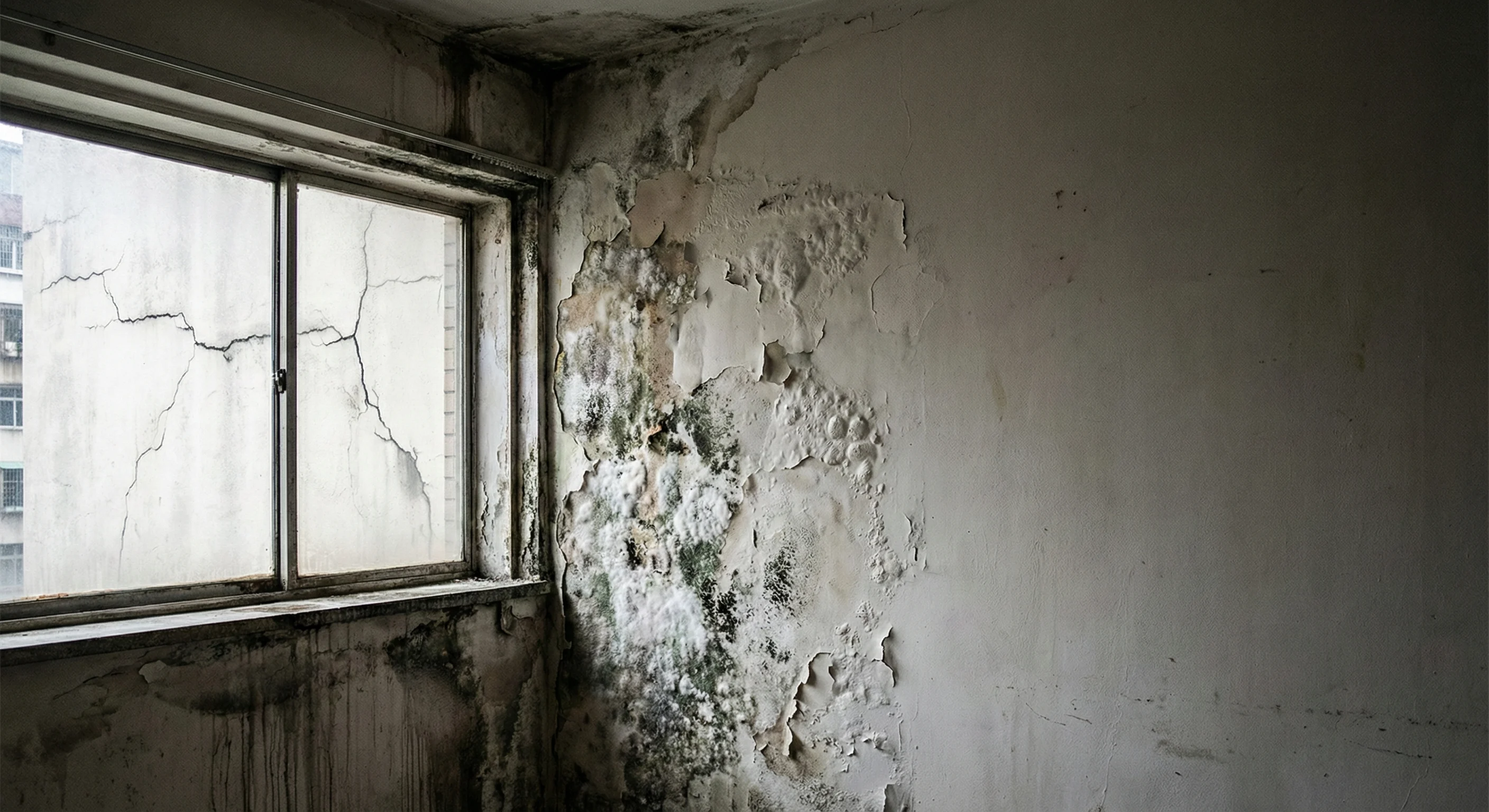 外牆明顯的裂縫