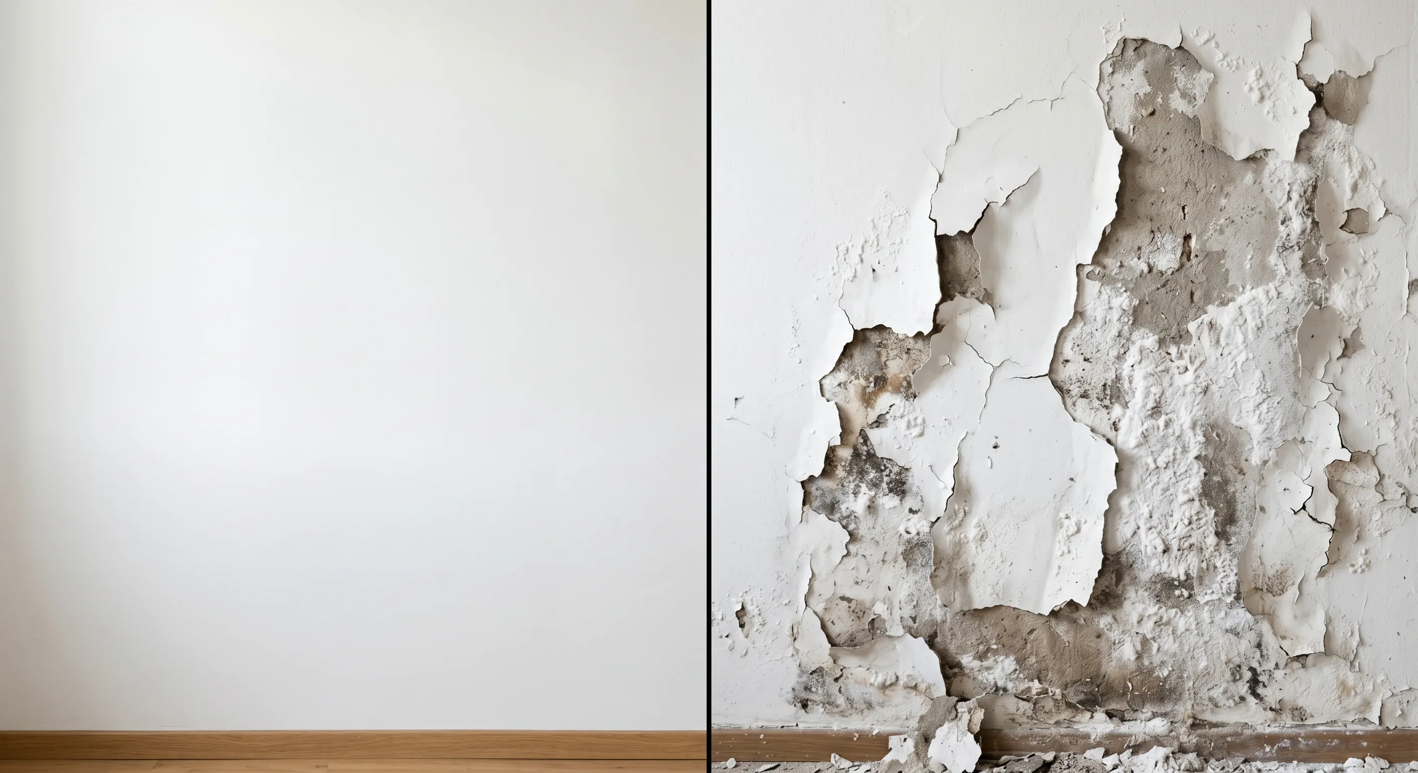 壁癌DIV處理，三個月後復發示意圖