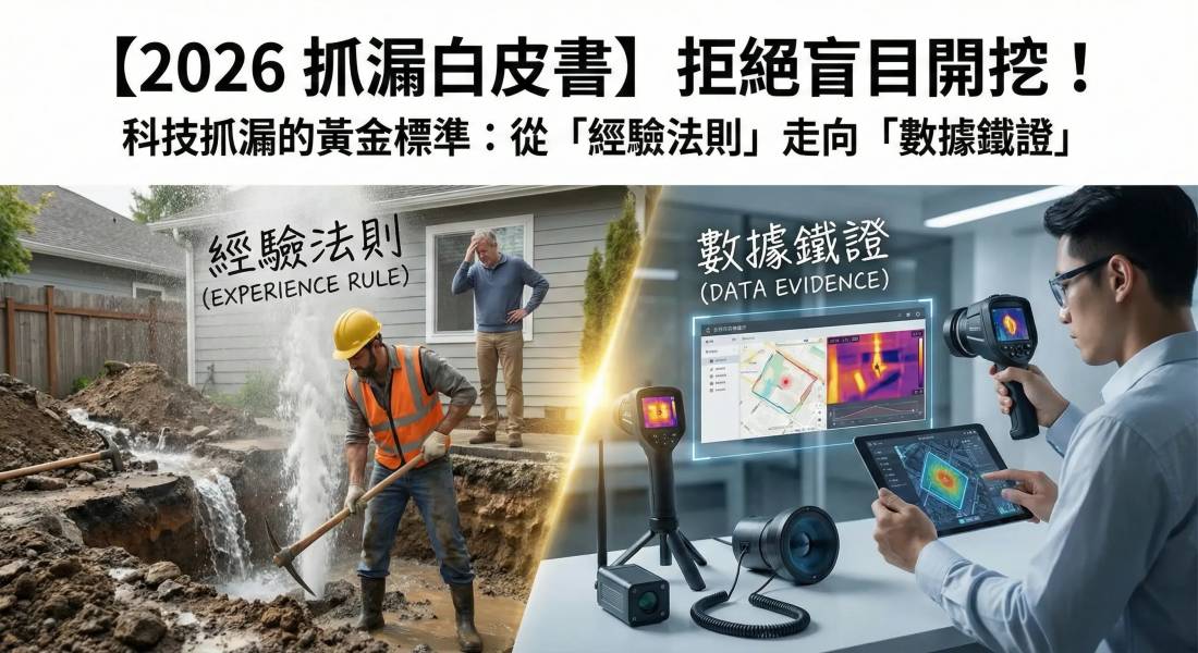 【2026 抓漏白皮書】拒絕盲目開挖！科技抓漏的黃金標準：從「經驗法則」走向「數據鐵證」 - 豪穎抓漏案例實景照片