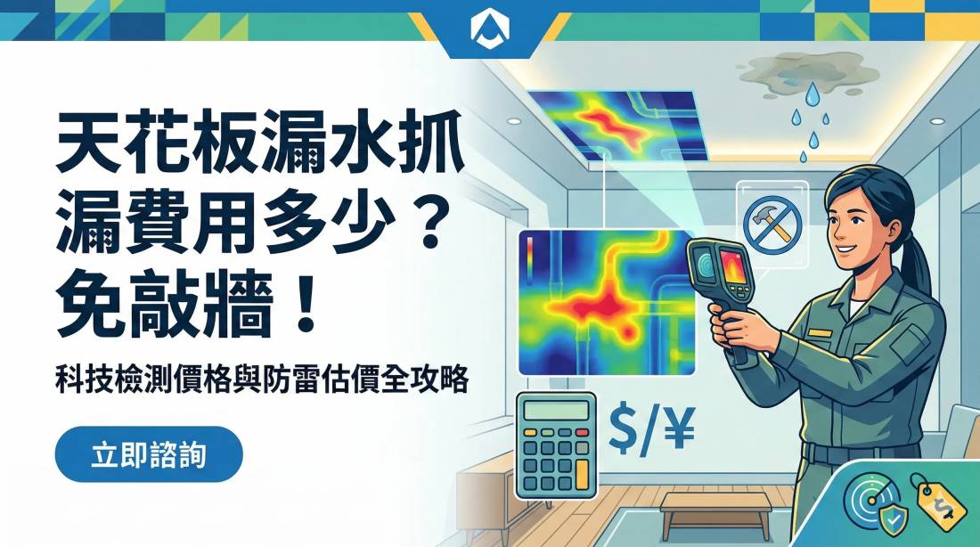 大安區天花板漏水抓漏費用科學檢測