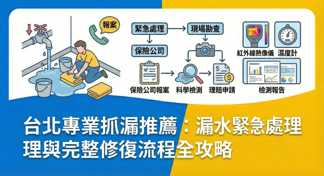 台北專業抓漏推薦：漏水緊急處理與完整修復流程全攻略 - 豪穎抓漏案例實景照片