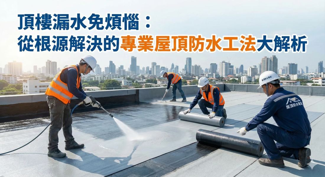 頂樓漏水怎麼辦？免全面刨除！科技抓漏與屋頂防水工法大解析 - 豪穎抓漏案例實景照片