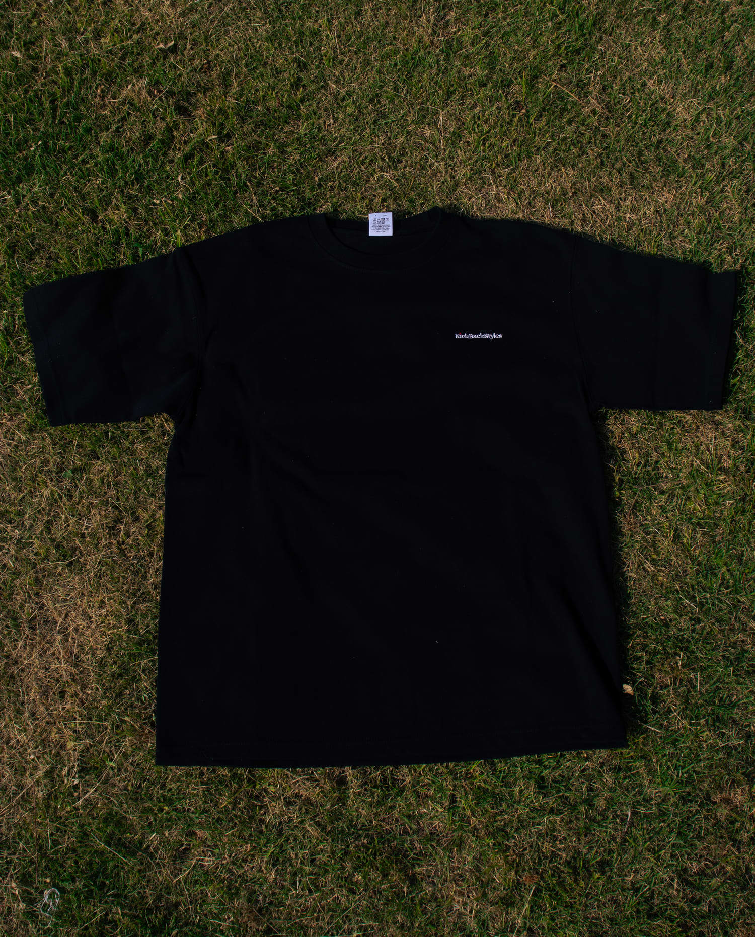 KickBackStyles バックプリントTシャツ ブラック