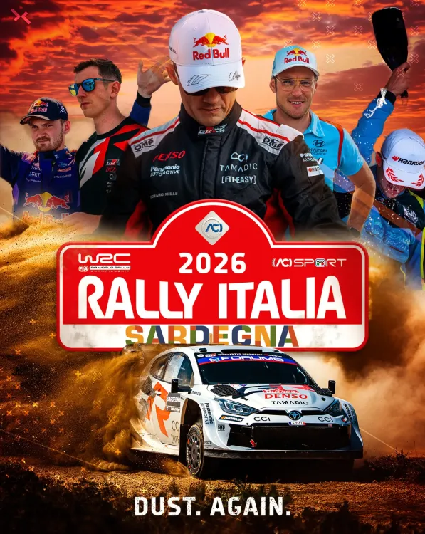 Locandina annuncio ufficiale Rally Italia Sardegna 2026