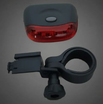 Vista 2 de Luz Trasera Para Bicicleta 5 Led Xingcheng Con Soporte