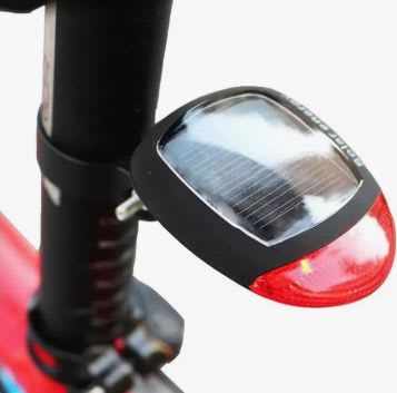 Vista 2 de Luz Solar Trasera Slp Para Bicicleta 3 Lumenes Color Negro
