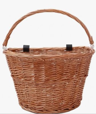 Cesta Delantera Con Asa Entrelazada Canasta Bicicleta 