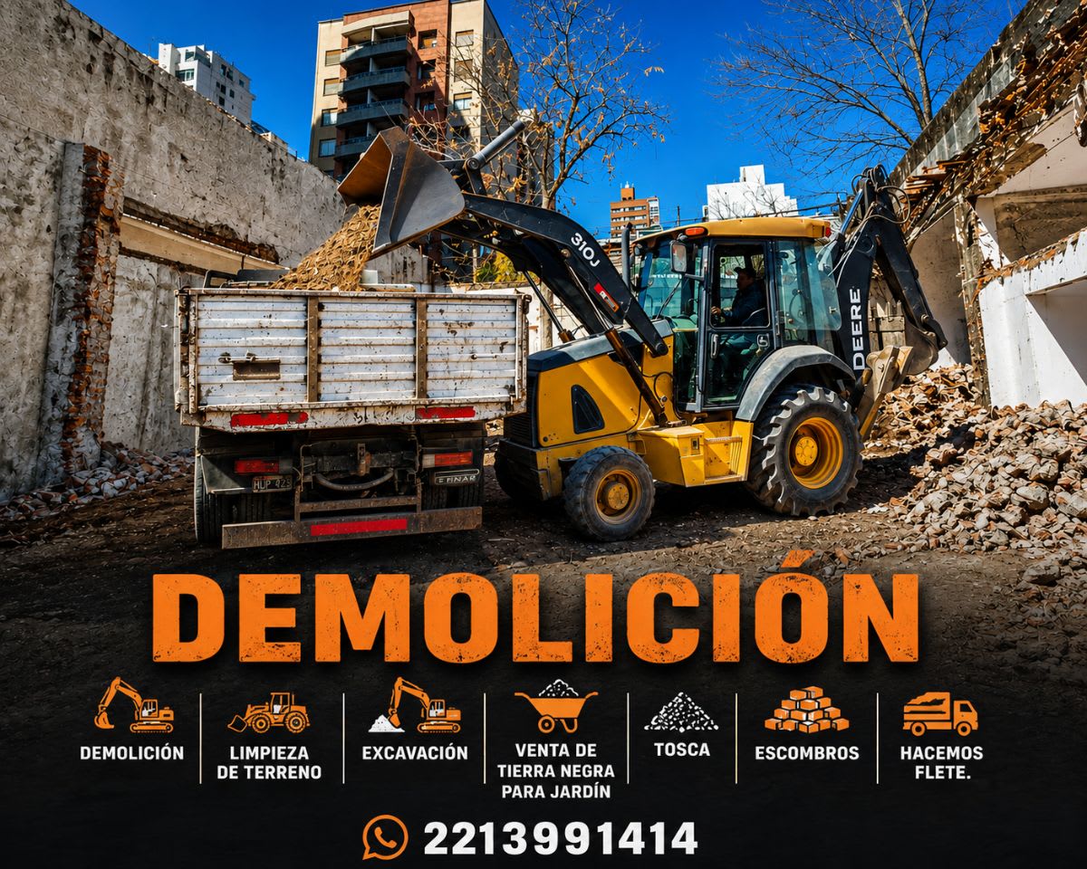 Demolición y limpieza de terreno