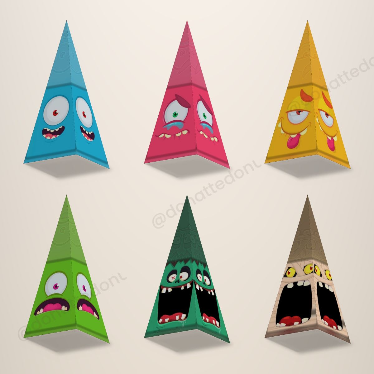 Caja piramide halloween