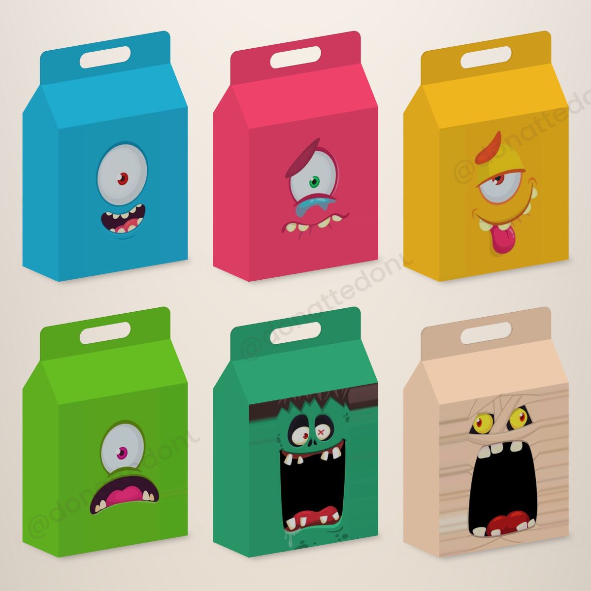 Caja con asa halloween