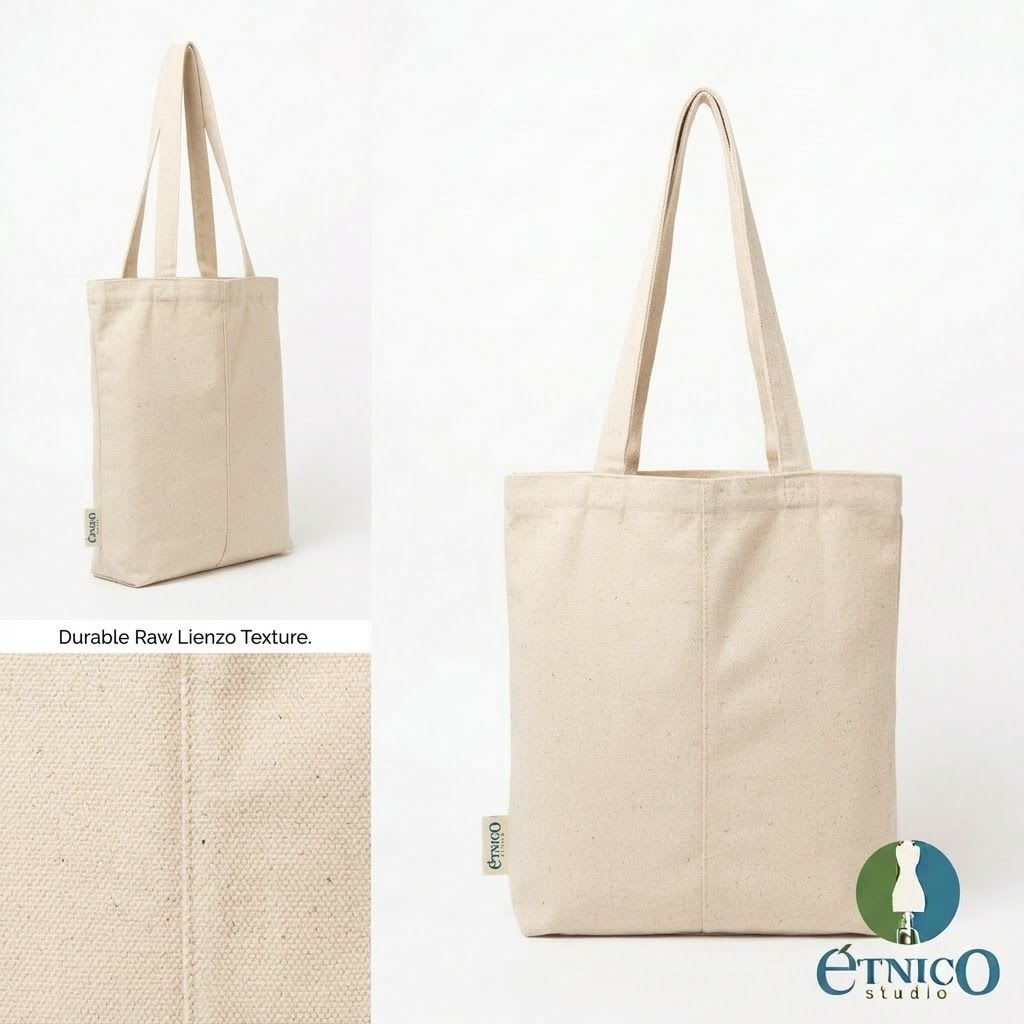 Vista 2 de Tote Bags lienzo crudo