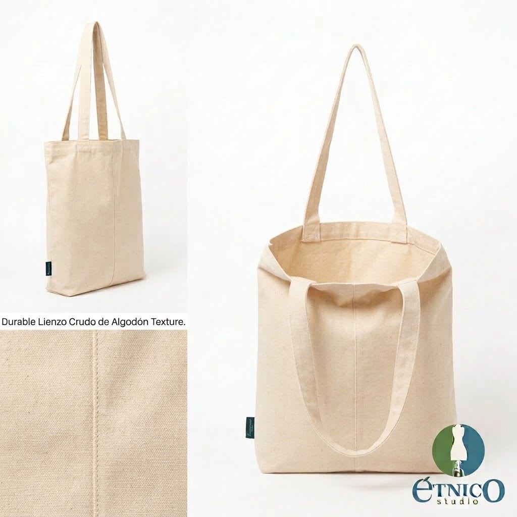 Vista 3 de Tote Bags lienzo crudo