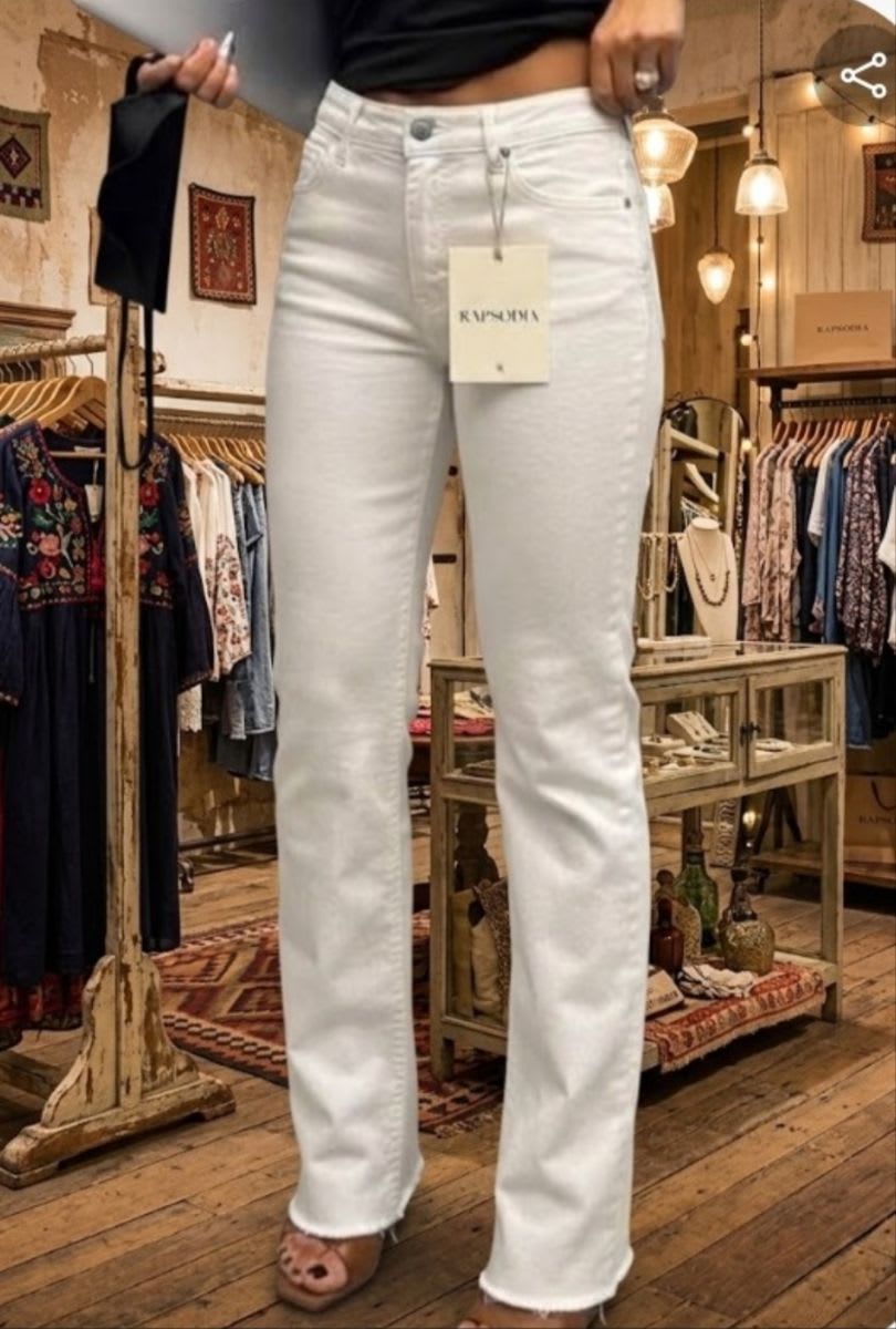 Pantalón recto blanco 