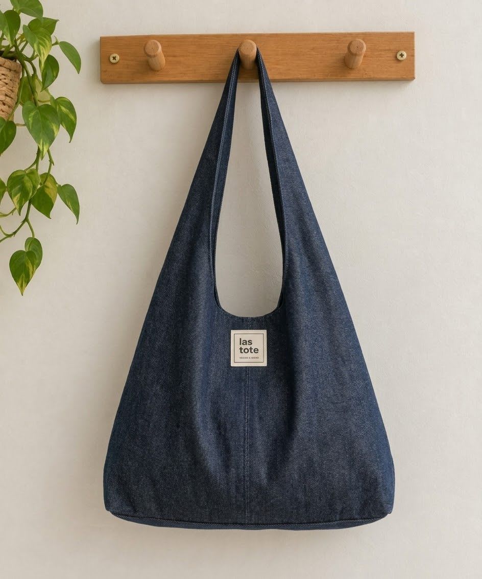 Tote de jeans con boton