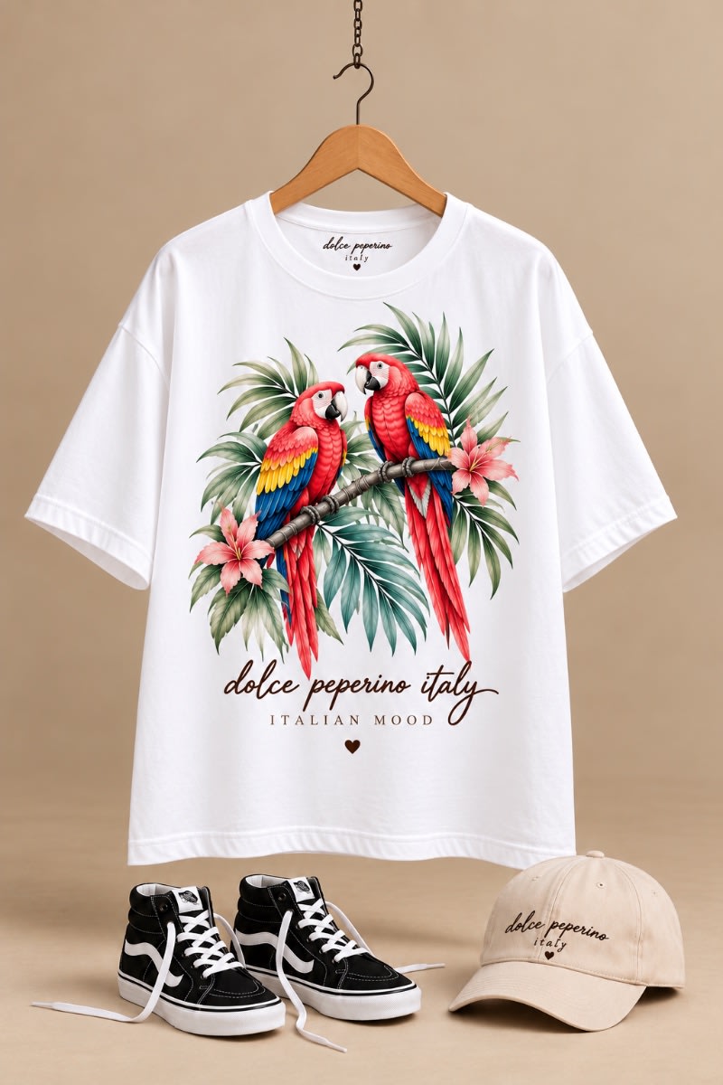 Remera algodón loro 🦜