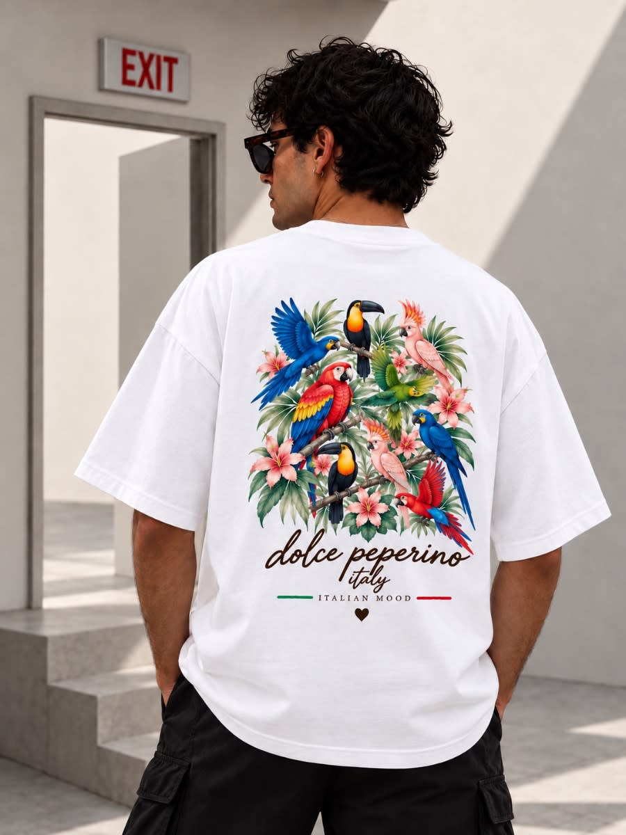 Remera algodón loros 🦜