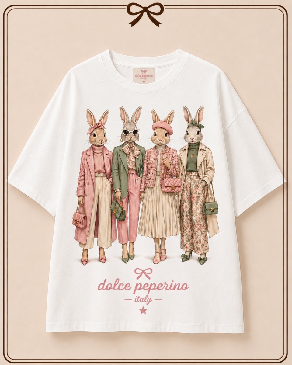 Remera  algodón conejas 🐇 