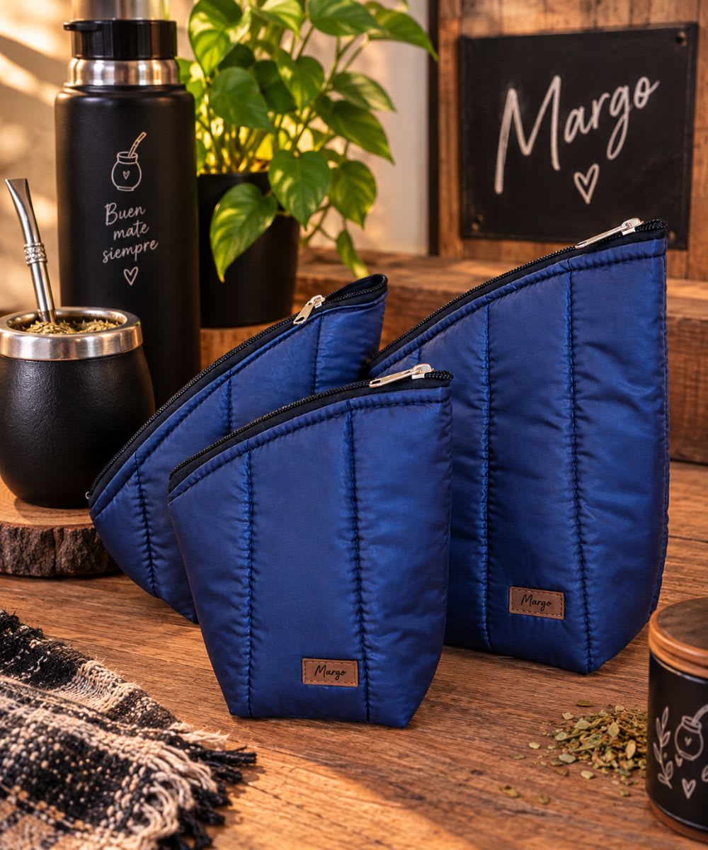 Matero puffer azul