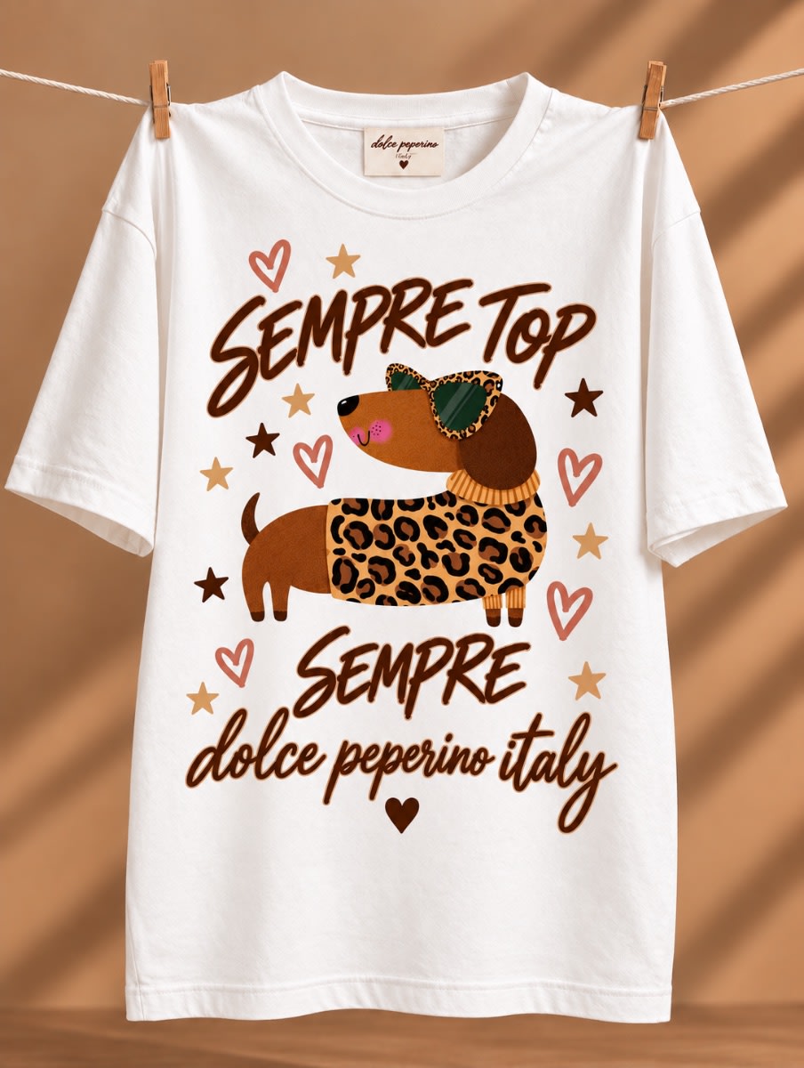 Remera Sempre Dolce Peperino Italy 🤎