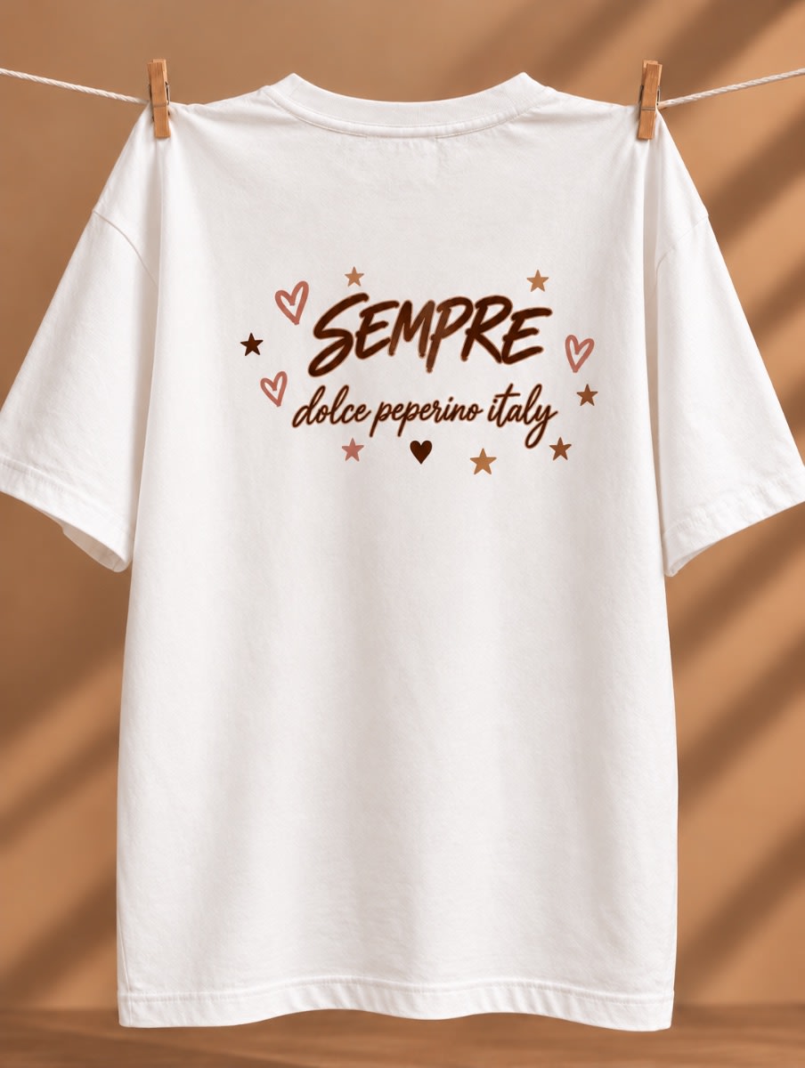 Vista 2 de Remera Sempre Dolce Peperino Italy 🤎