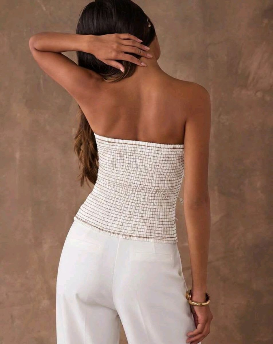 Vista 2 de Corset jeans blanco
