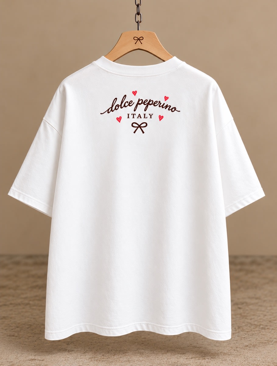 Vista 2 de Remera Moño rojo ❤️ Dolce Peperino Italy 🇮🇹