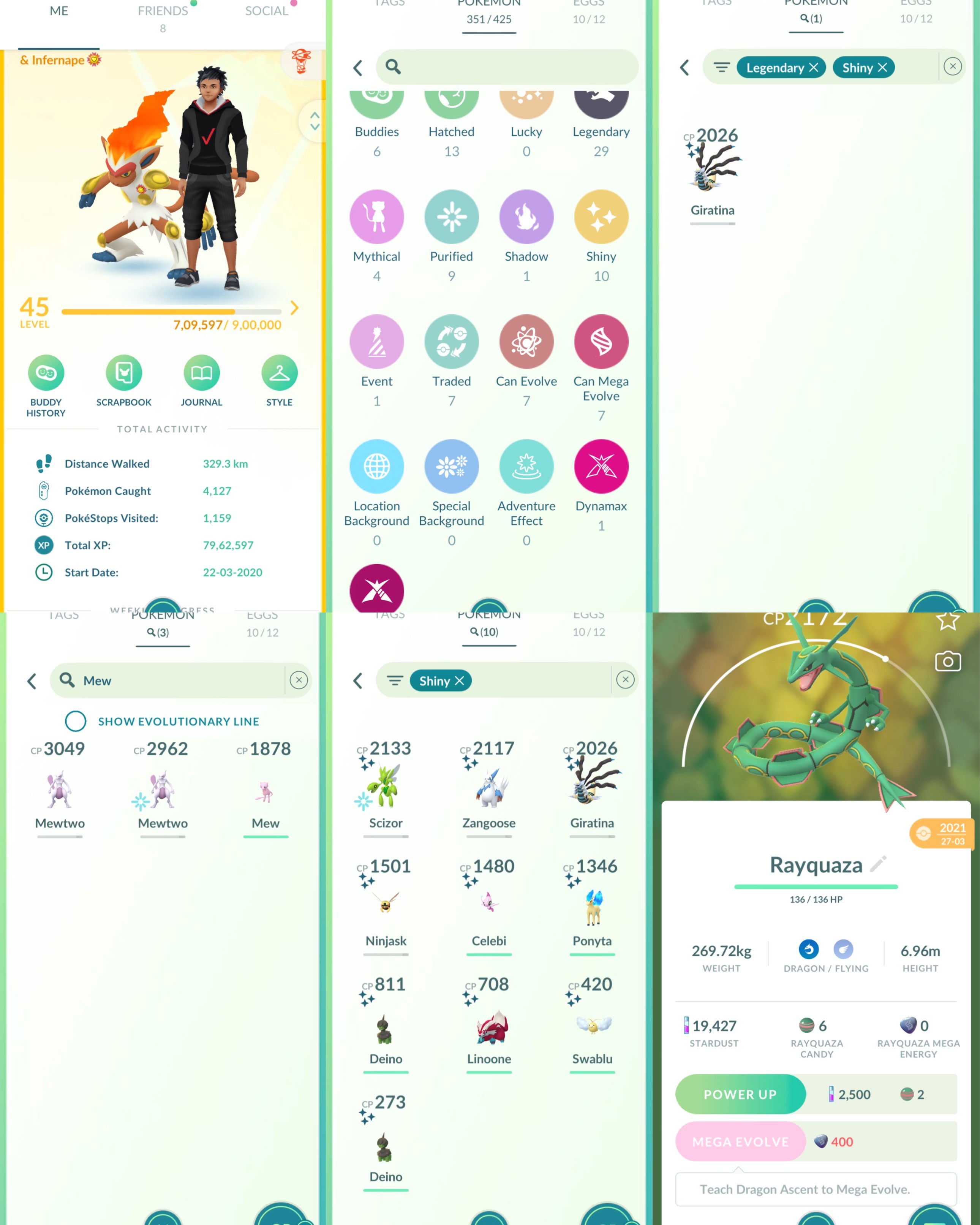 Pokemon Go Account – Level 45 Instinct | 2 Mewtwo | Rayquaza | Shiny Giratina | 29 Legendary | 10 Shiny | Hundo Pinsir | Groudon | 350 Pokemon | Instant Delivery | P189 Pokemon Go Account – Level 45 Instinct | 2 Mewtwo | Rayquaza | Shiny Giratina | 29 Legendary | 10 Shiny | Hundo Pinsir | Groudon | 350 Pokemon | Instant Delivery | P189