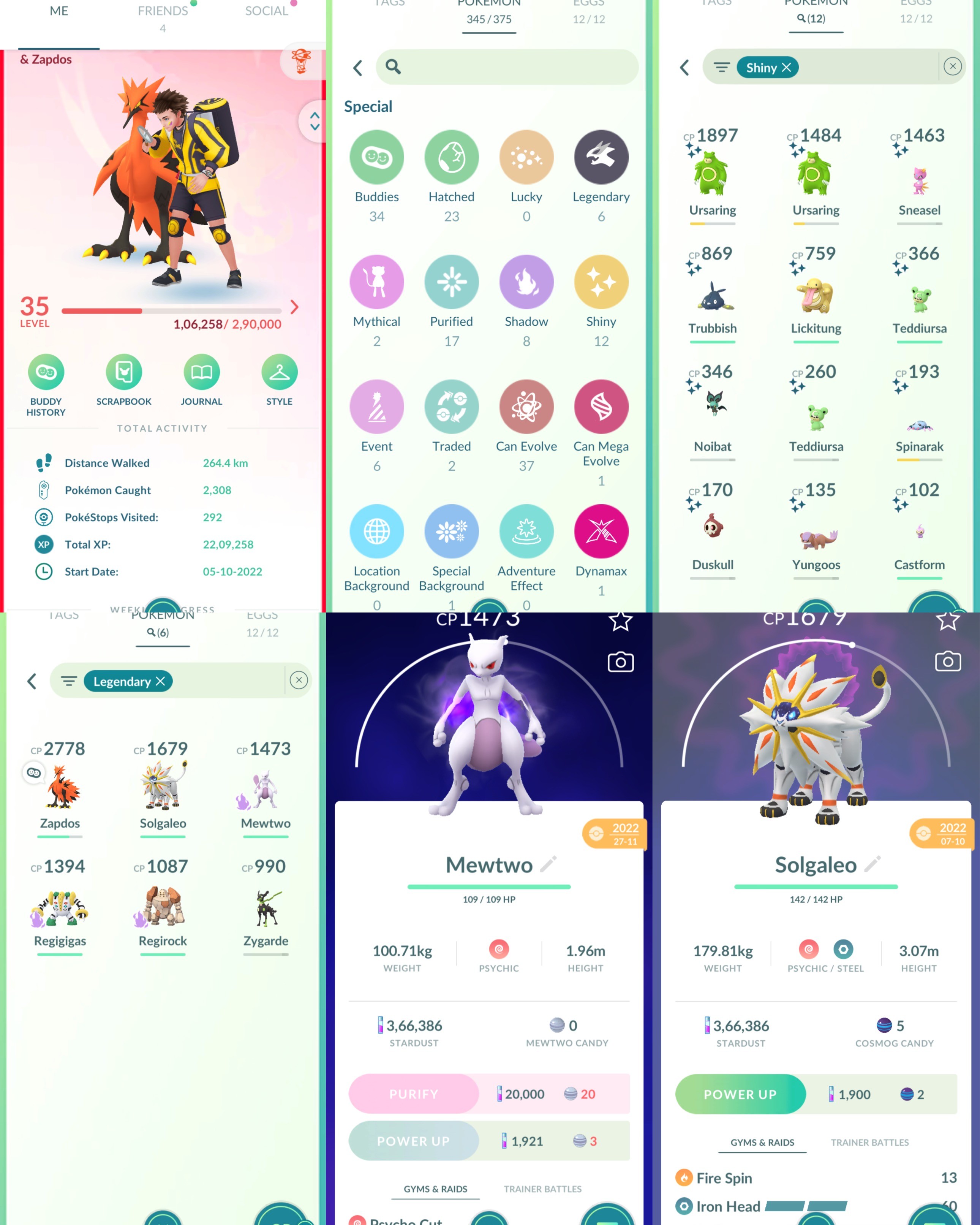 Pokemon Go Account – Level 35 Valor | Mewtwo | Zapdos | Solgaleo | Regirock | Regigigas | 6 Legendary | 12 Shiny | 345 Pokemon | Instant Delivery | P229 Pokemon Go Account – Level 35 Valor | Mewtwo | Zapdos | Solgaleo | Regirock | Regigigas | 6 Legendary | 12 Shiny | 345 Pokemon | Instant Delivery | P229