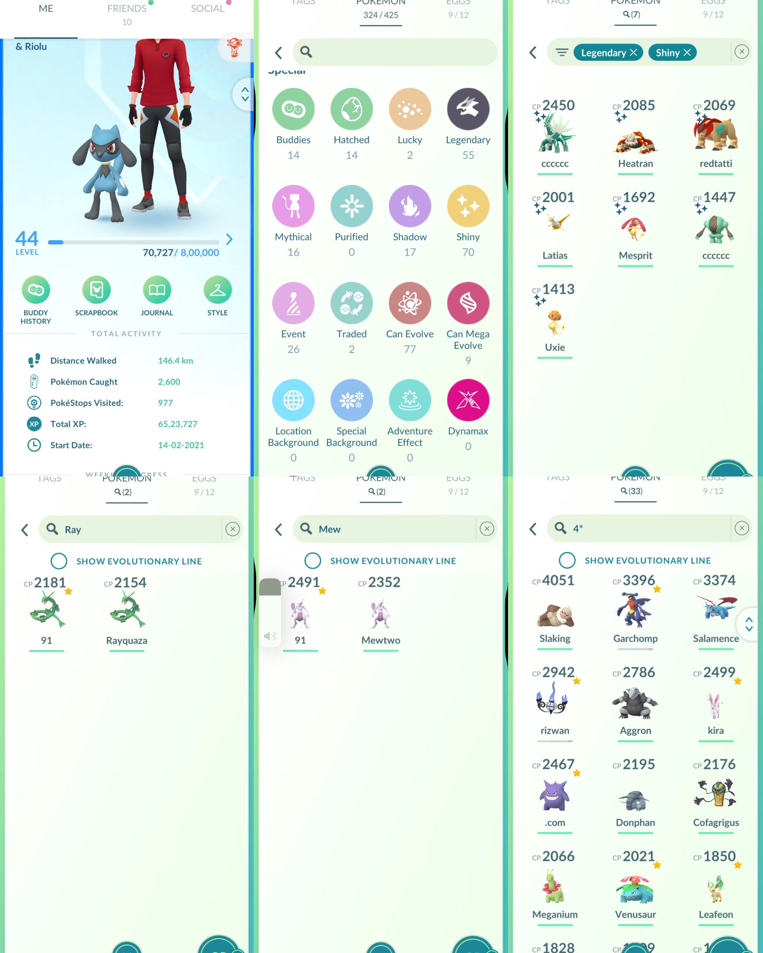 Pokemon Go Account – Level 44 Mystic | 2 Mewtwo | 2 Rayquaza | 33 Hundo | Shundo | 70 Shiny | 55 Legendary | 7 Shiny&Leg | 420K Stardust | Instant Delivery | P180 Pokemon Go Account – Level 44 Mystic | 2 Mewtwo | 2 Rayquaza | 33 Hundo | Shundo | 70 Shiny | 55 Legendary | 7 Shiny&Leg | 420K Stardust | Instant Delivery | P180