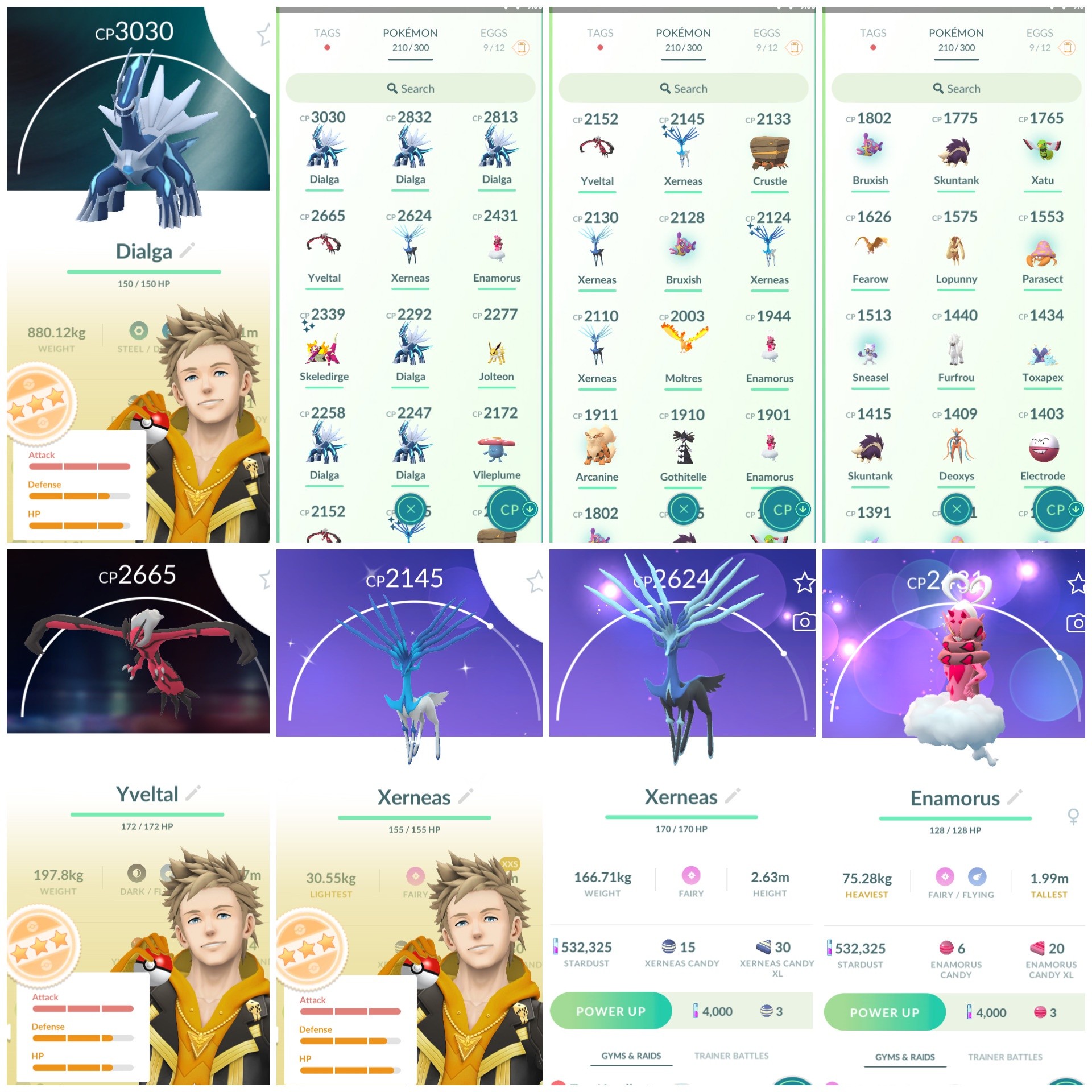 Pokemon Go Account – 2 Shiny Xerneas Dialga 3K 17 Legendary 18 Shiny Moltres Yveltal Enamorus Mythical Deoxys All tradable Pokemons