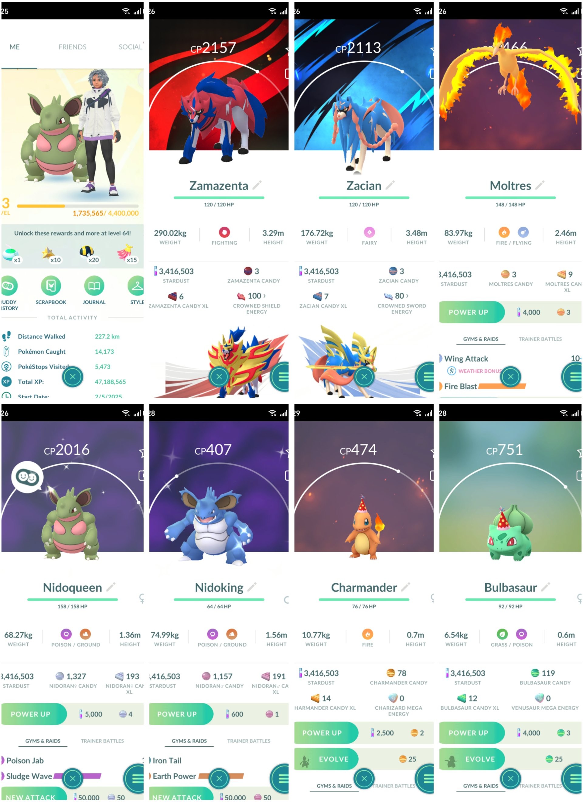 Pokemon Go Account – LVL 63 3.4M Stardust 14 Legendary 46 Shiny Moltres Regigigas/Regirock Yellow Team Pokemon Go Account – LVL 63 3.4M Stardust 14 Legendary 46 Shiny Moltres Regigigas/Regirock Yellow Team