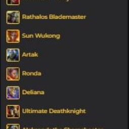 TOP START Theodosia Duchess Lilitu Kymar Alure Fahrakhin Ninja+11 legs+50 epics 70k energy/5k gems First Owner