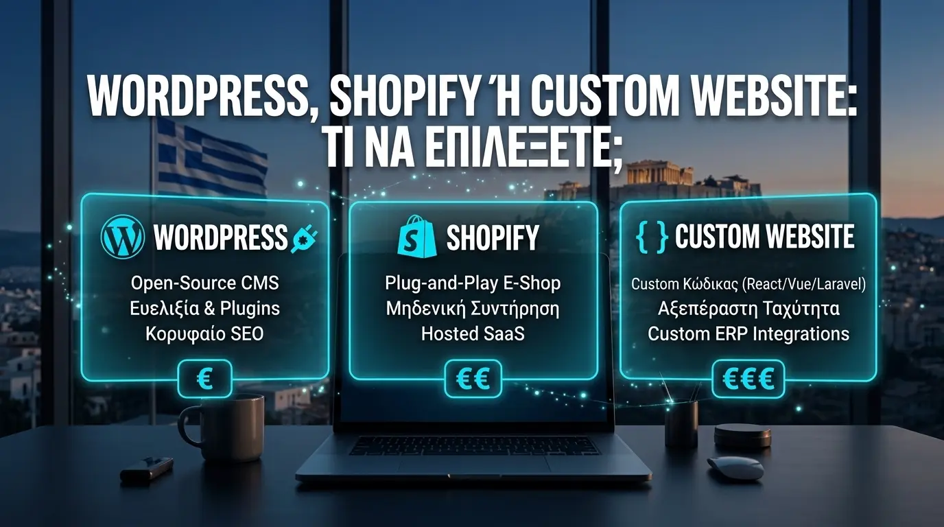 WordPress, Shopify ή Custom Website: Τι να Επιλέξετε; - Grixton Digital Hub Blog