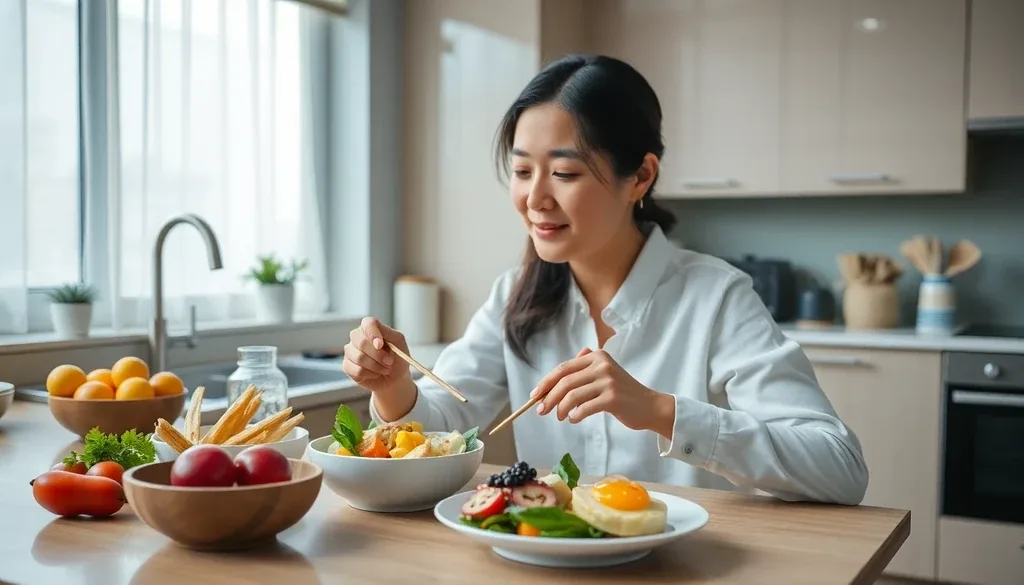 점심과 저녁 식사 구성 이미지