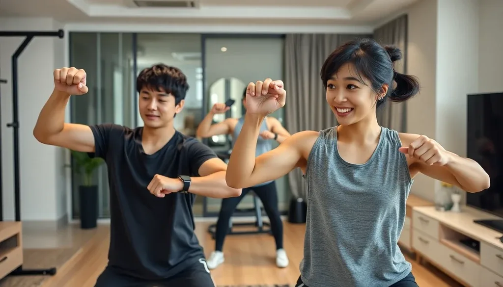 40대에 적합한 홈트레이닝 운동 이미지