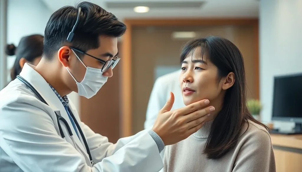 편도염 증상과 진단 방법 이미지