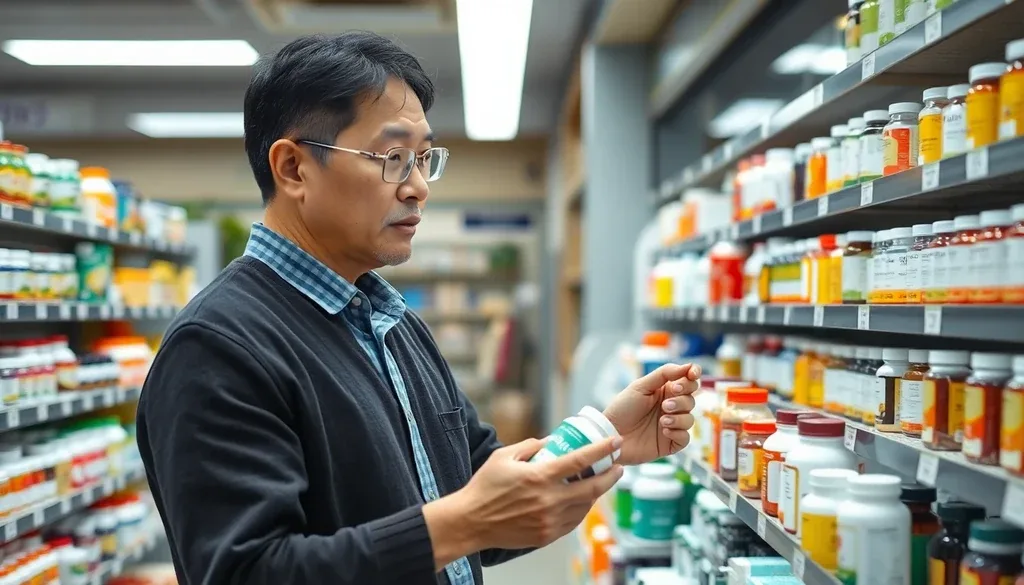 50대 남성을 위한 보충제의 필요성 이미지