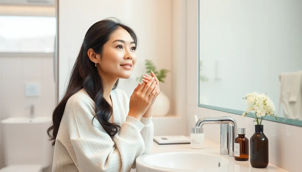 저녁 스킨케어 루틴 이미지