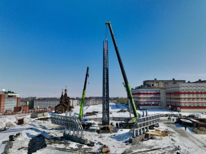 В Норильске монтируют стелу, посвященную трудовому подвигу горожан