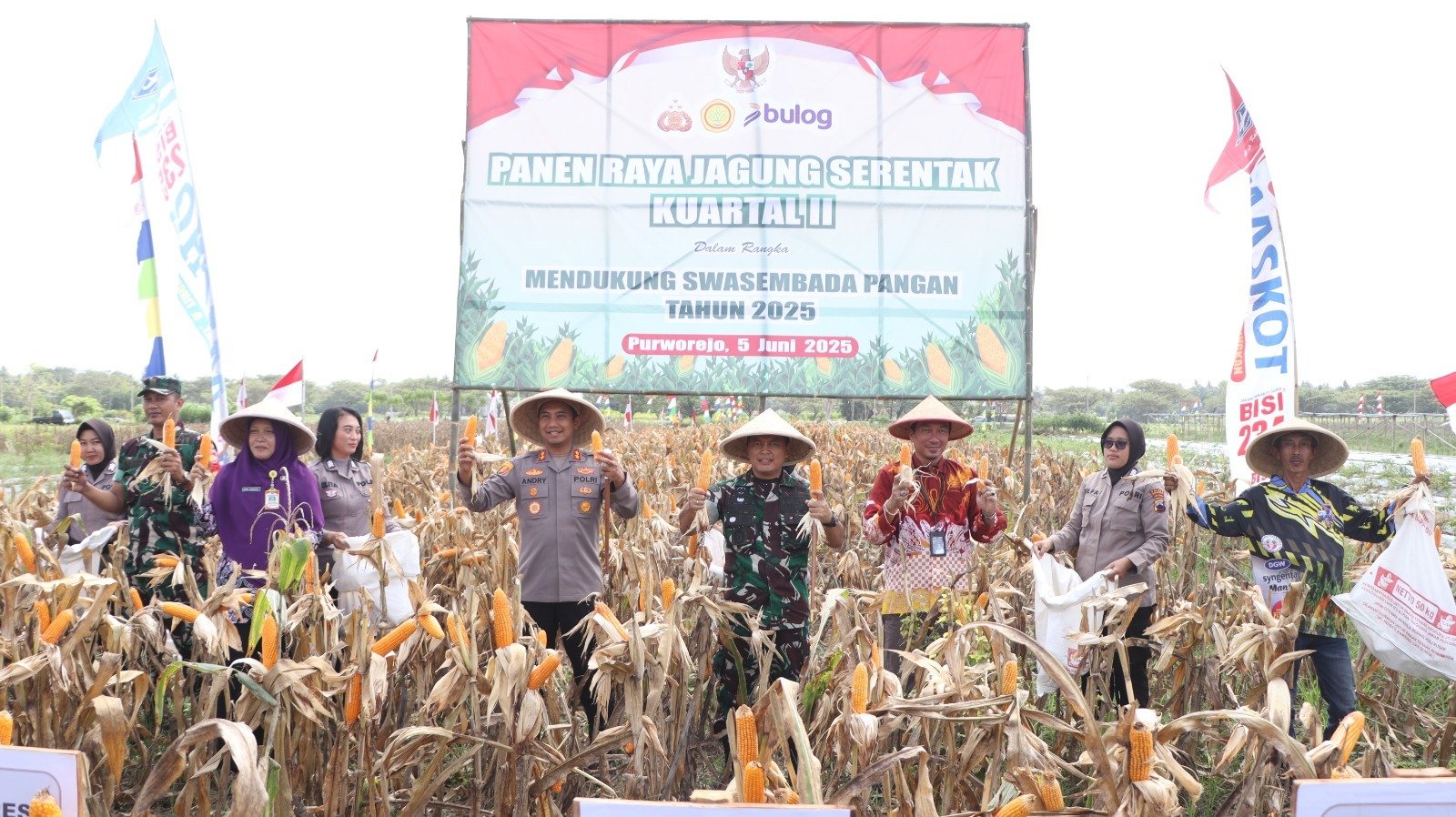 Kapolres Purworejo Pimpin Panen Raya Jagung Serentak, Dukung Swasembada Pangan 2025